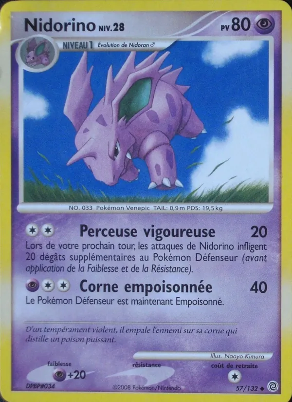 Carte Nidorino de l'extension Merveilles Secrètes, numéro 57/132