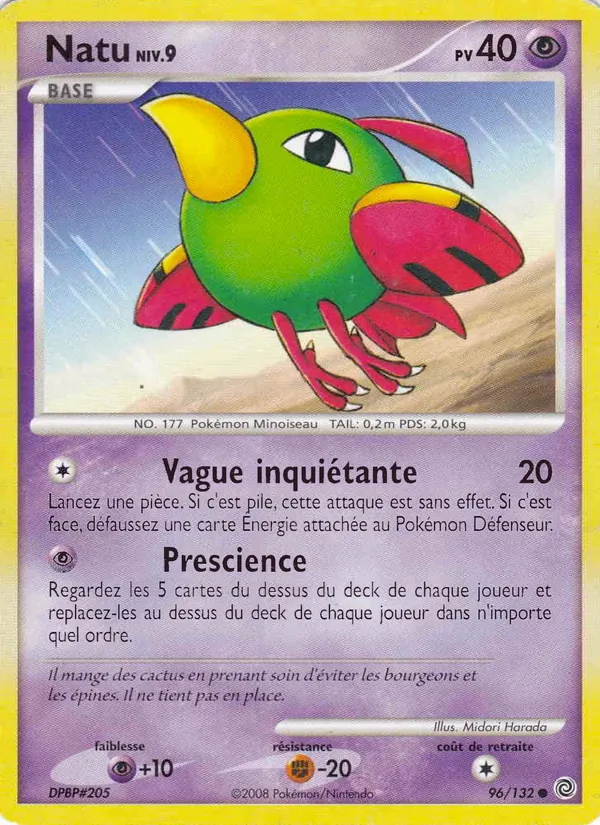 Carte Natu de l'extension Merveilles Secrètes, numéro 96/132