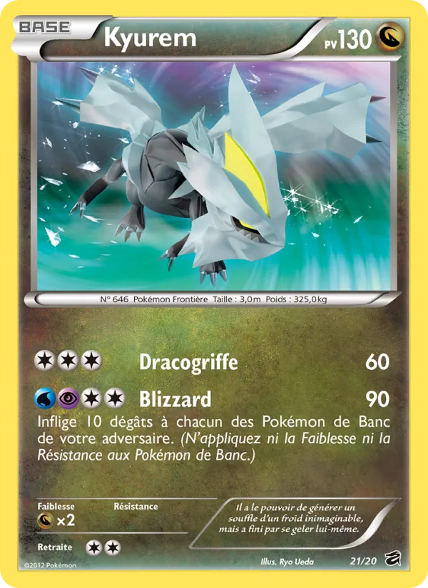 Carte Kyurem de l'extension Coffre des Dragons, numéro 21/20