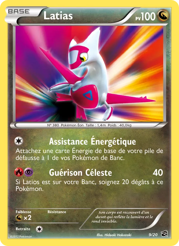 Carte Latias de l'extension Coffre des Dragons, numéro 9/20