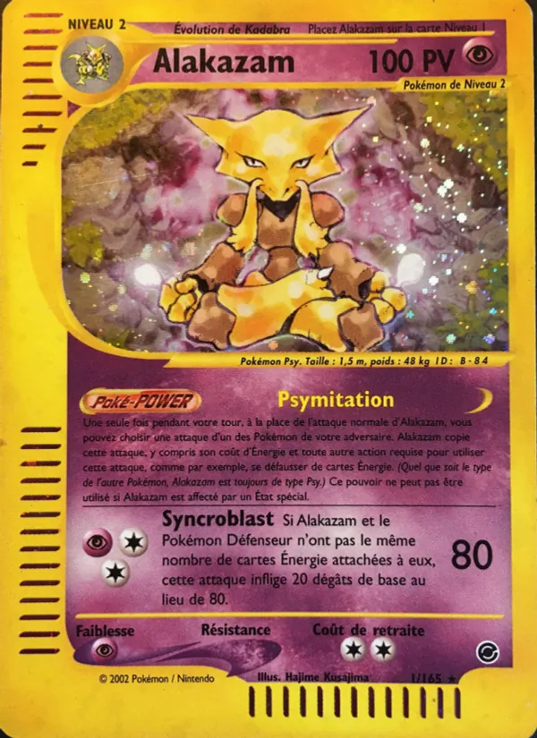 Carte Alakazam de l'extension Expedition, numéro 1/165