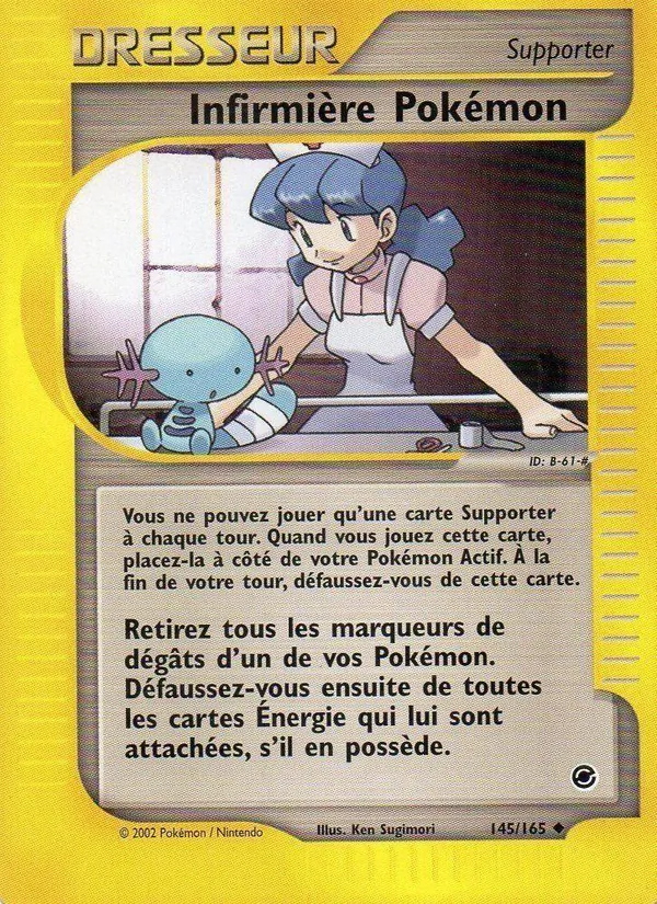 Carte Infirmière Pokémon de l'extension Expedition, numéro 145/165
