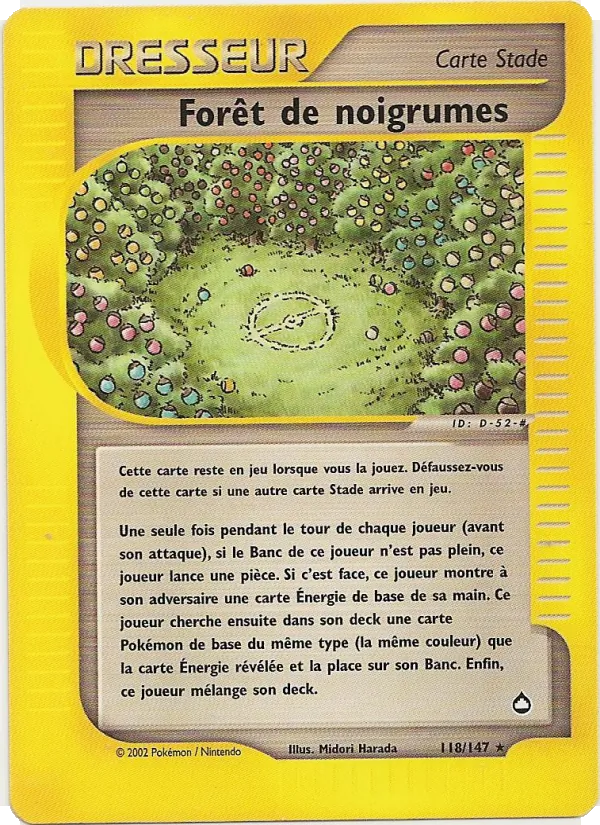 Carte Forêt de noigrumes de l'extension Aquapolis, numéro 118/147