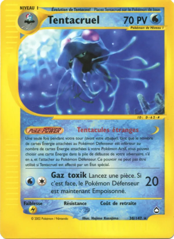 Carte Tentacruel de l'extension Aquapolis, numéro 38/147