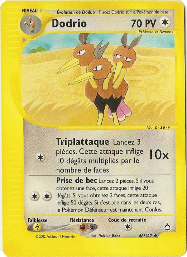 Carte Dodrio de l'extension Aquapolis, numéro 46/147