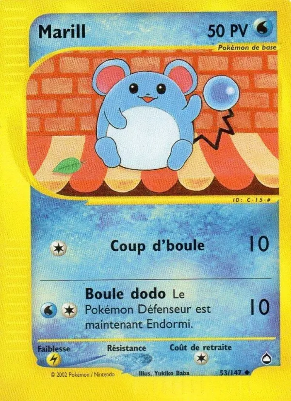 Carte Marill de l'extension Aquapolis, numéro 53/147