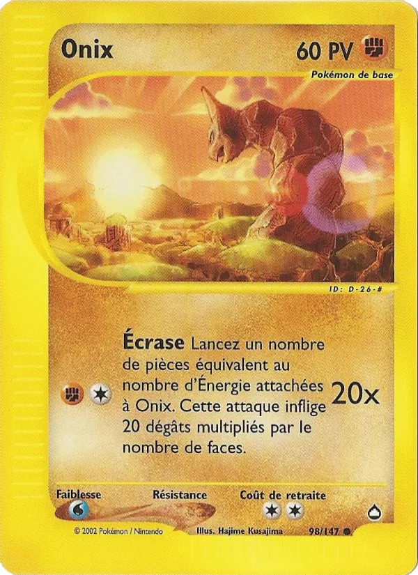 Carte Onix de l'extension Aquapolis, numéro 98/147