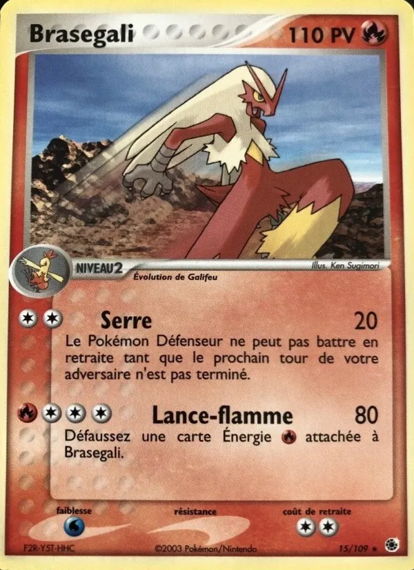 Carte Braségali de l'extension EX Rubis & Saphir, numéro 15/109