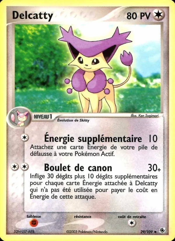 Carte Delcatty de l'extension EX Rubis & Saphir, numéro 29/109