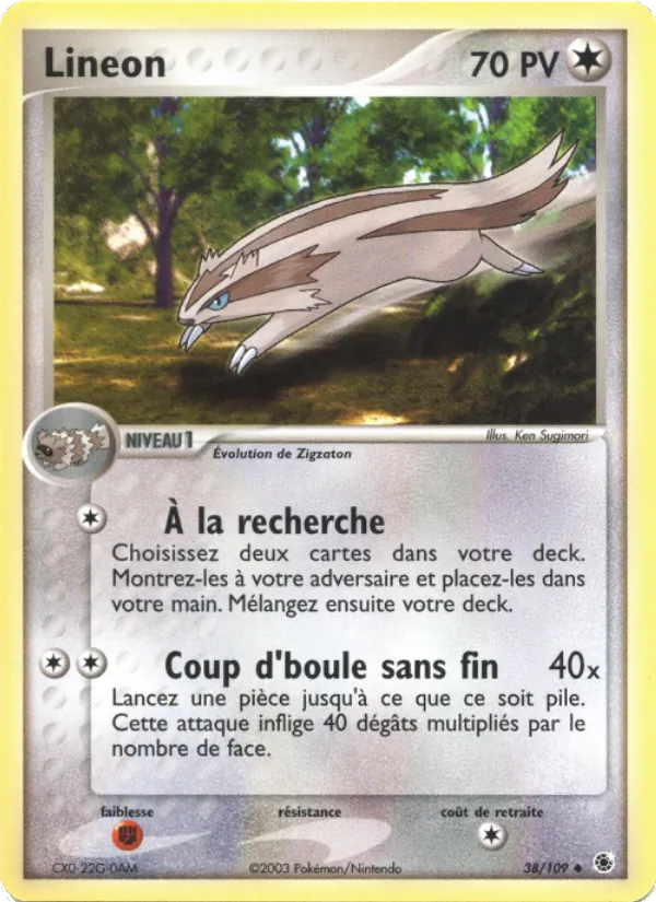 Carte Linéon de l'extension EX Rubis & Saphir, numéro 38/109