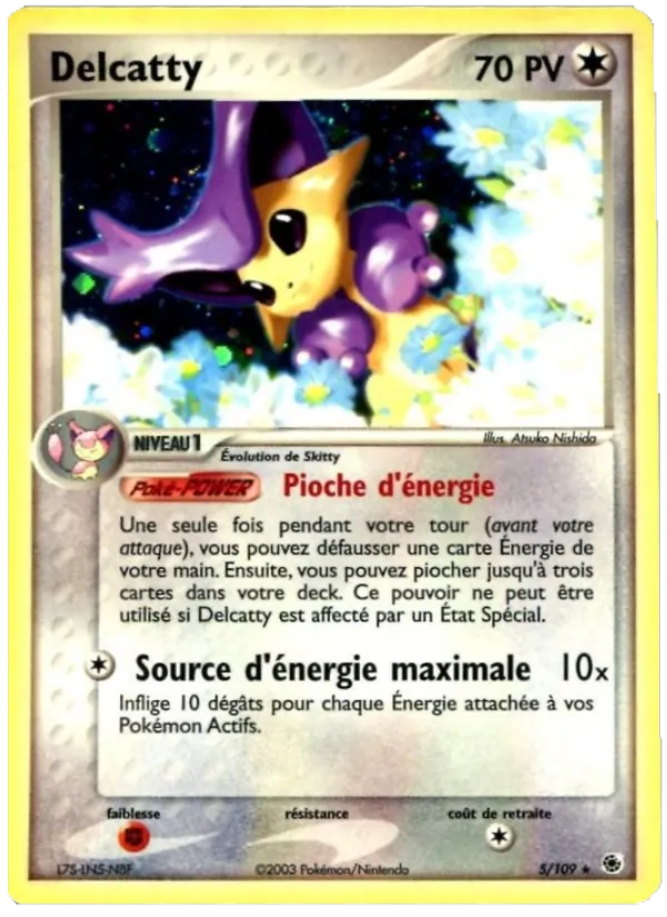 Carte Delcatty de l'extension EX Rubis & Saphir, numéro 5/109