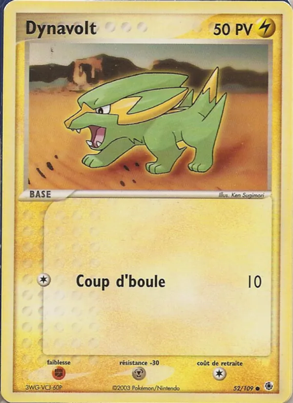Carte Dynavolt de l'extension EX Rubis & Saphir, numéro 52/109