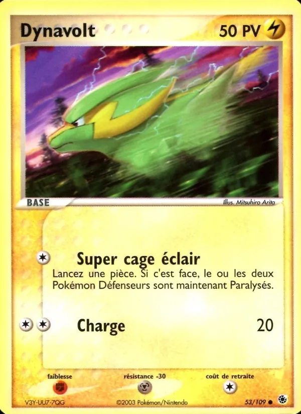 Carte Dynavolt de l'extension EX Rubis & Saphir, numéro 53/109