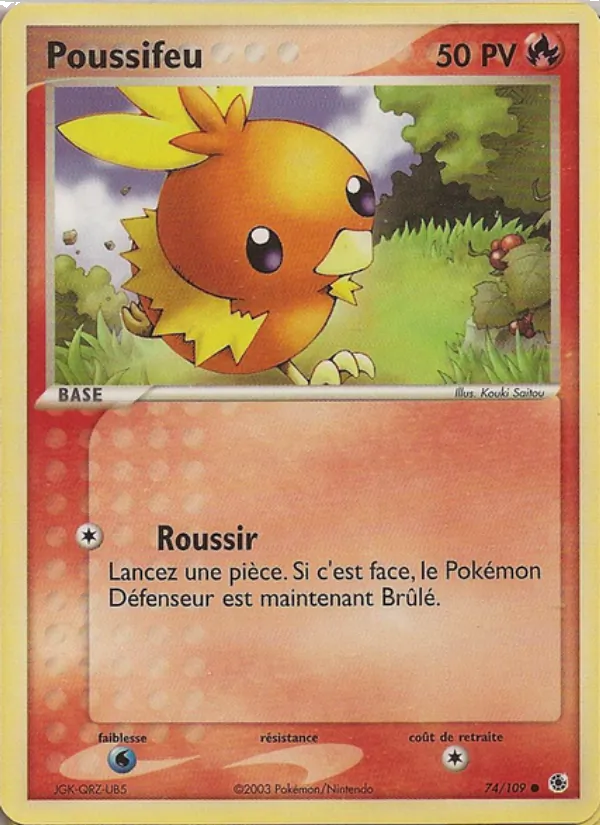 Carte Poussifeu de l'extension EX Rubis & Saphir, numéro 74/109