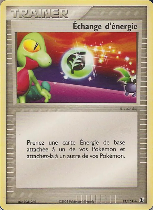 Carte Échange d'énergie de l'extension EX Rubis & Saphir, numéro 82/109