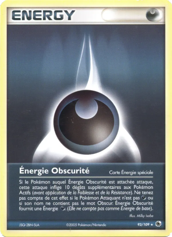 Carte Énergie Obscurité de l'extension EX Rubis & Saphir, numéro 93/109