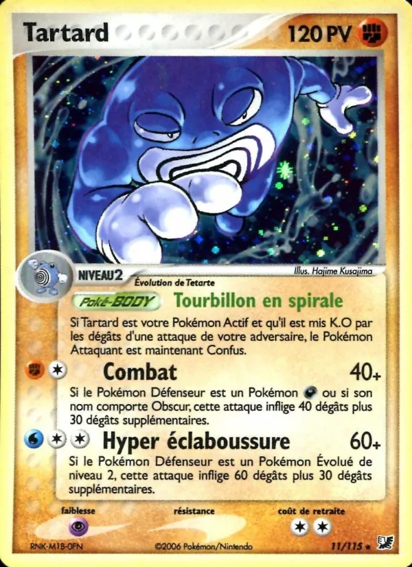 Carte Tartard de l'extension EX Forces Cachées, numéro 11/115