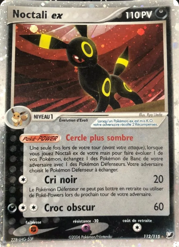 Carte Noctali ex de l'extension EX Forces Cachées, numéro 112/115