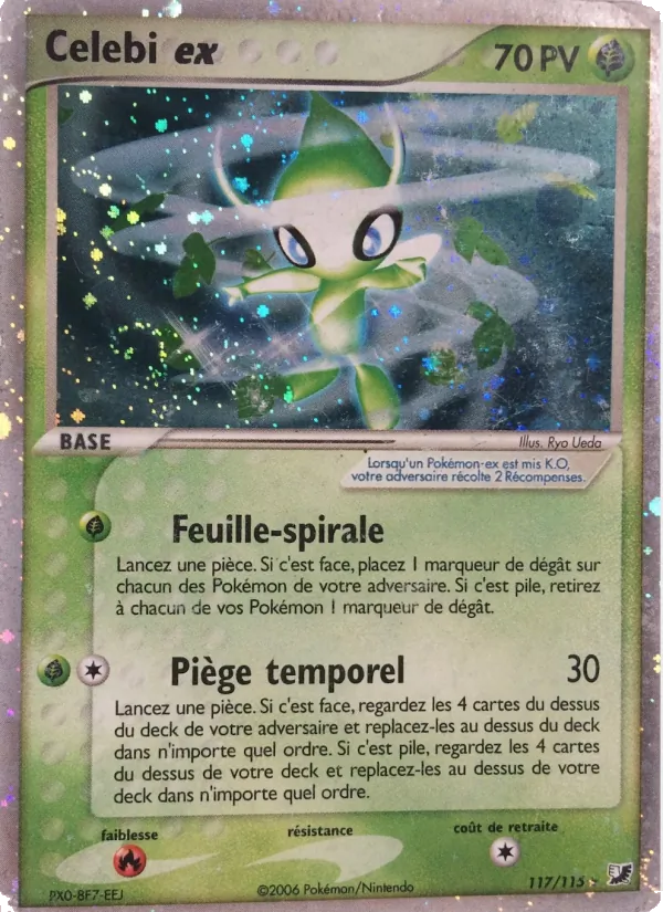 Carte Celebi ex de l'extension EX Forces Cachées, numéro 117/115