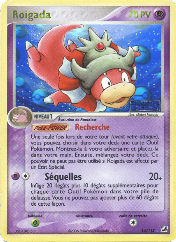 Carte Roigada de l'extension EX Forces Cachées, numéro 14/115