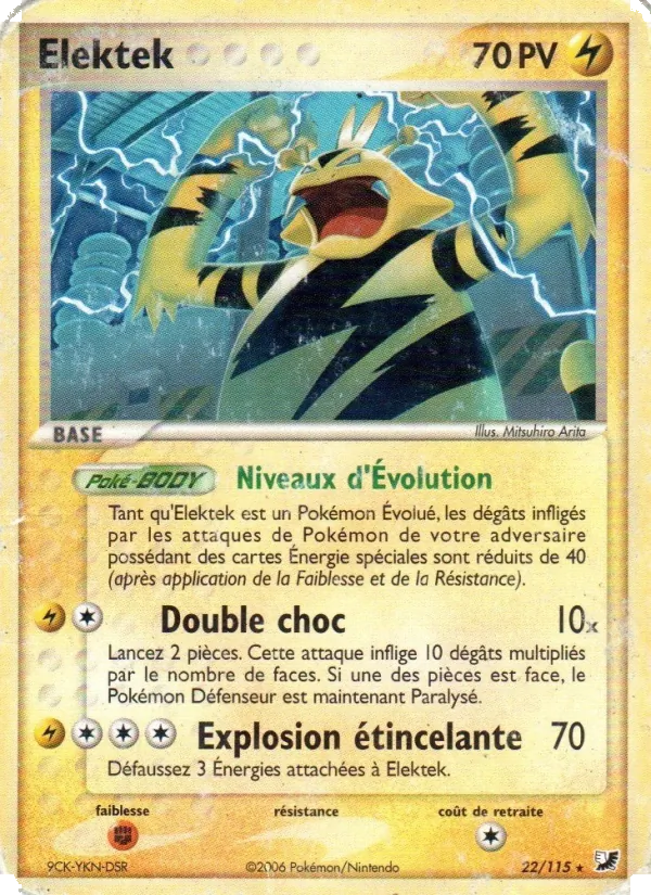 Carte Elektek de l'extension EX Forces Cachées, numéro 22/115