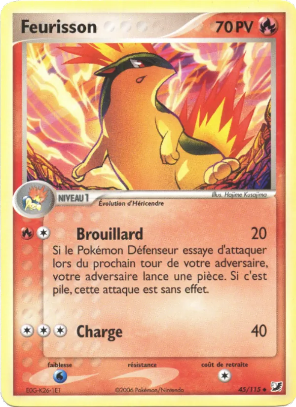 Carte Feurisson de l'extension EX Forces Cachées, numéro 45/115