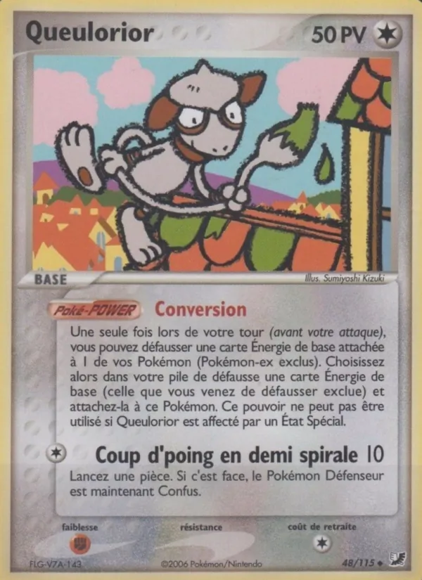 Carte Queulorior de l'extension EX Forces Cachées, numéro 48/115