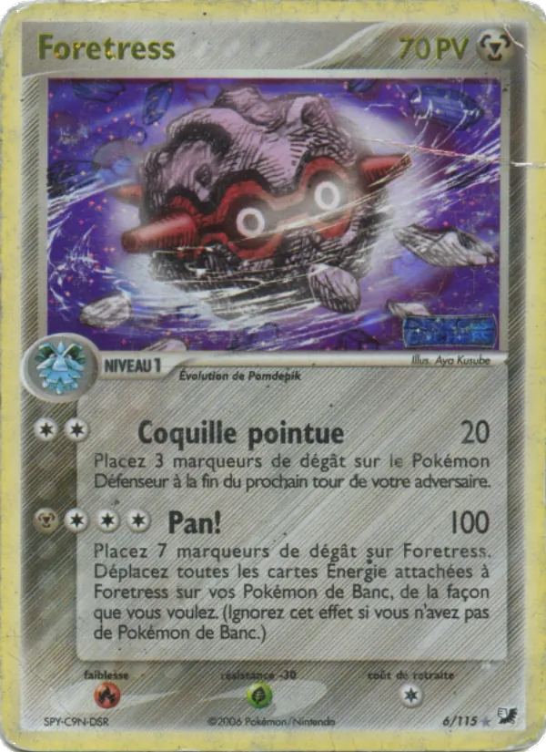 Carte Foretress de l'extension EX Forces Cachées, numéro 6/115