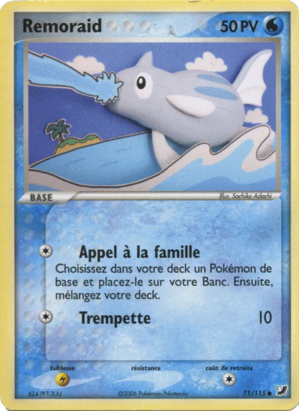 Carte Rémoraid de l'extension EX Forces Cachées, numéro 71/115