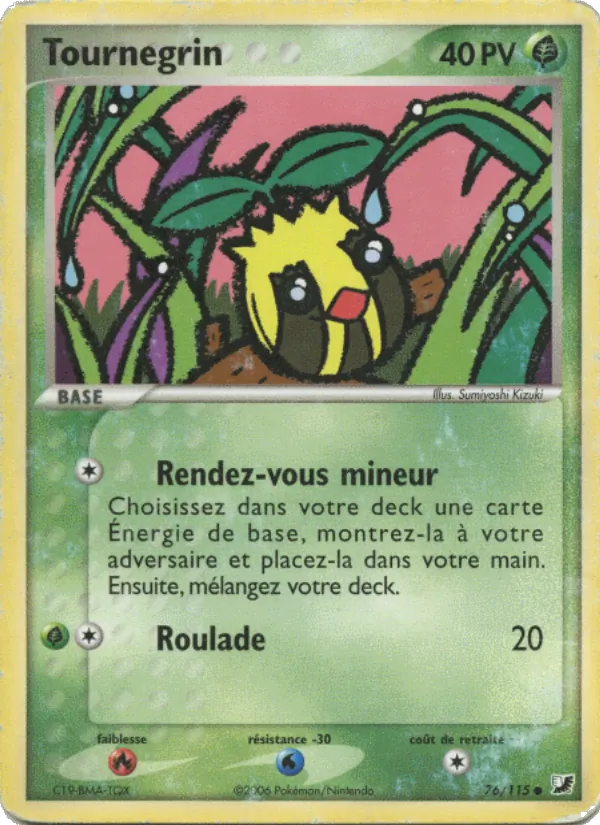 Carte Tournegrin de l'extension EX Forces Cachées, numéro 76/115