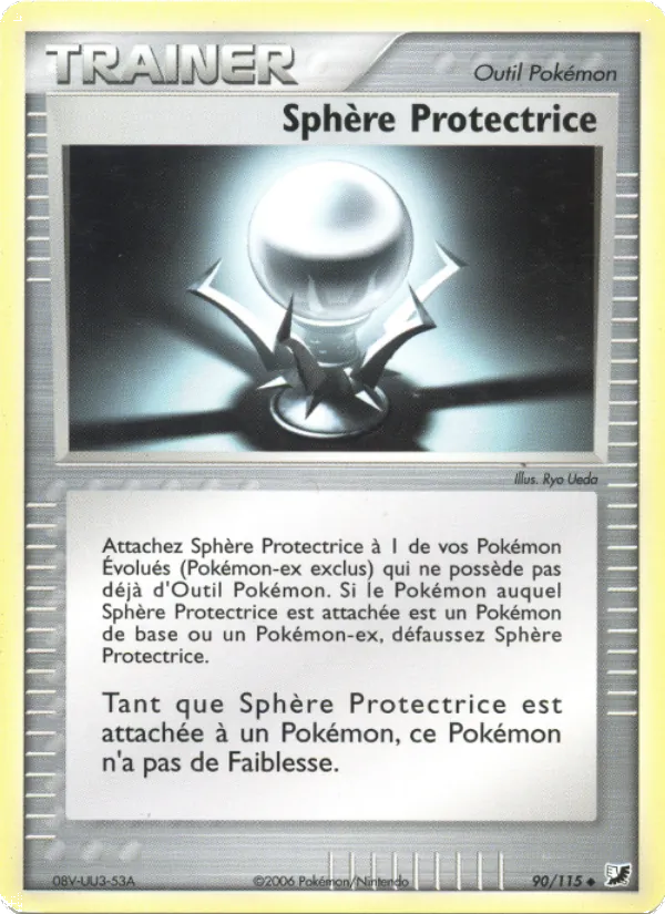 Carte Sphère Protectrice de l'extension EX Forces Cachées, numéro 90/115