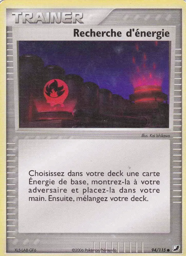 Carte Recherche d'énergie de l'extension EX Forces Cachées, numéro 94/115