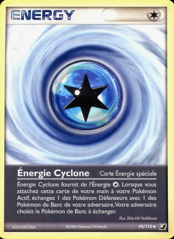 Carte Énergie Cyclone de l'extension EX Forces Cachées, numéro 99/115