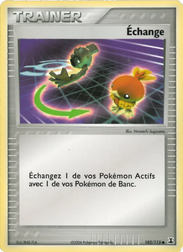 Carte Échange de l'extension EX Espèces Delta, numéro 102/113