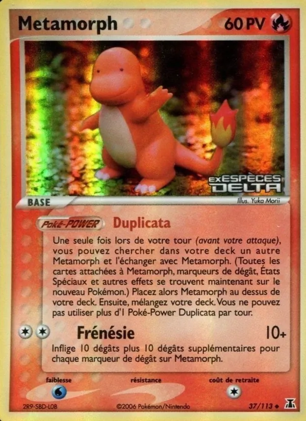 Carte Métamorph de l'extension EX Espèces Delta, numéro 37/113