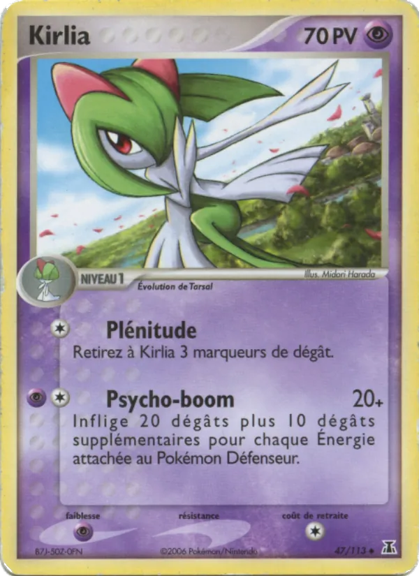 Carte Kirlia de l'extension EX Espèces Delta, numéro 47/113
