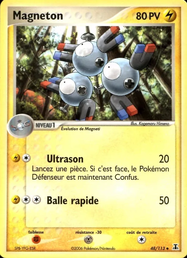 Carte Magnéton de l'extension EX Espèces Delta, numéro 48/113