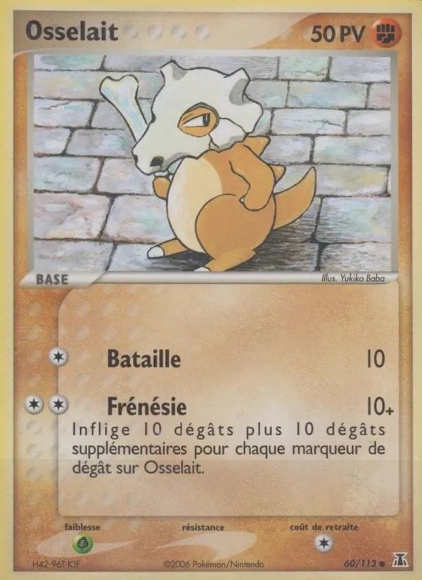 Carte Osselait de l'extension EX Espèces Delta, numéro 60/113