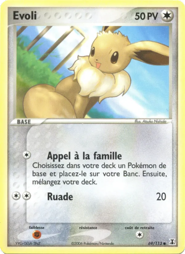 Carte Evoli de l'extension EX Espèces Delta, numéro 69/113
