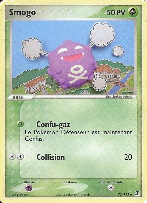 Carte Smogo de l'extension EX Espèces Delta, numéro 72/113