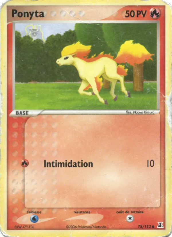 Carte Ponyta de l'extension EX Espèces Delta, numéro 78/113