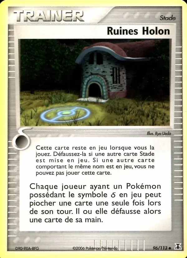 Carte Ruines Holon de l'extension EX Espèces Delta, numéro 96/113