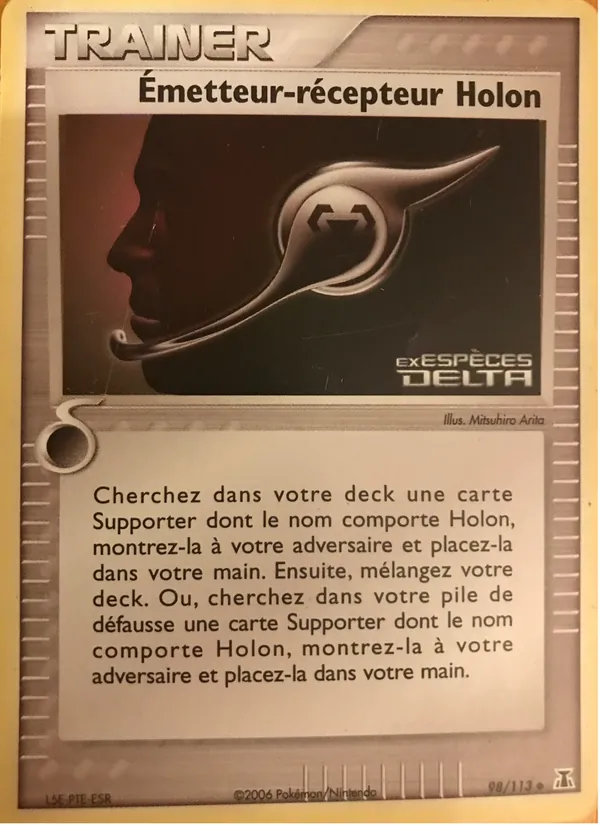 Carte Émetteur-récepteur Holon de l'extension EX Espèces Delta, numéro 98/113