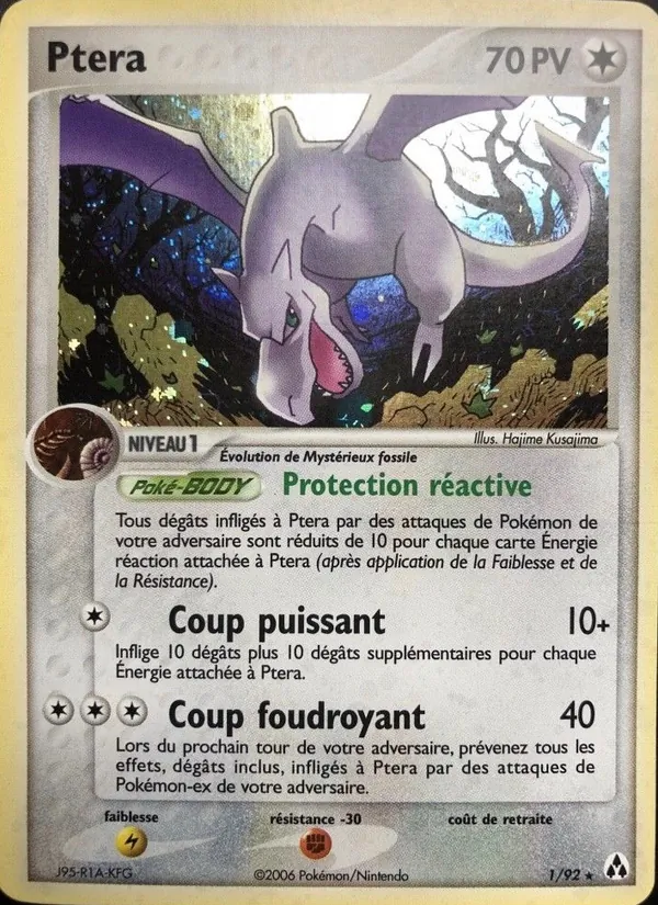 Carte Ptéra de l'extension EX Créateurs de légendes, numéro 1/92