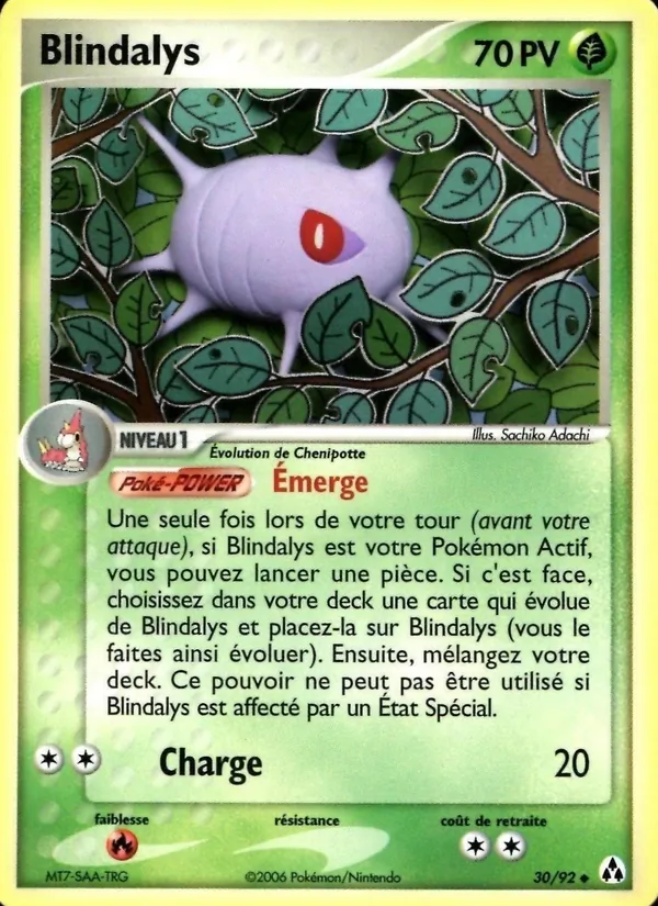 Carte Blindalys de l'extension EX Créateurs de légendes, numéro 30/92