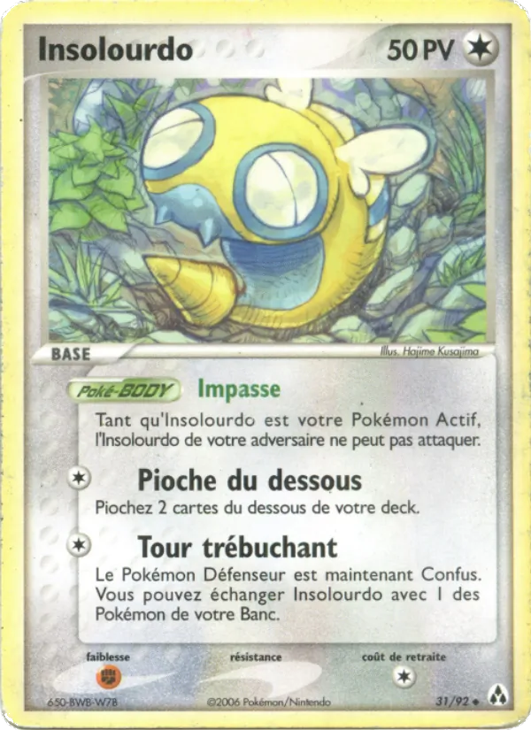 Carte Insolourdo de l'extension EX Créateurs de légendes, numéro 31/92