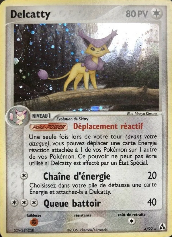 Carte Delcatty de l'extension EX Créateurs de légendes, numéro 4/92