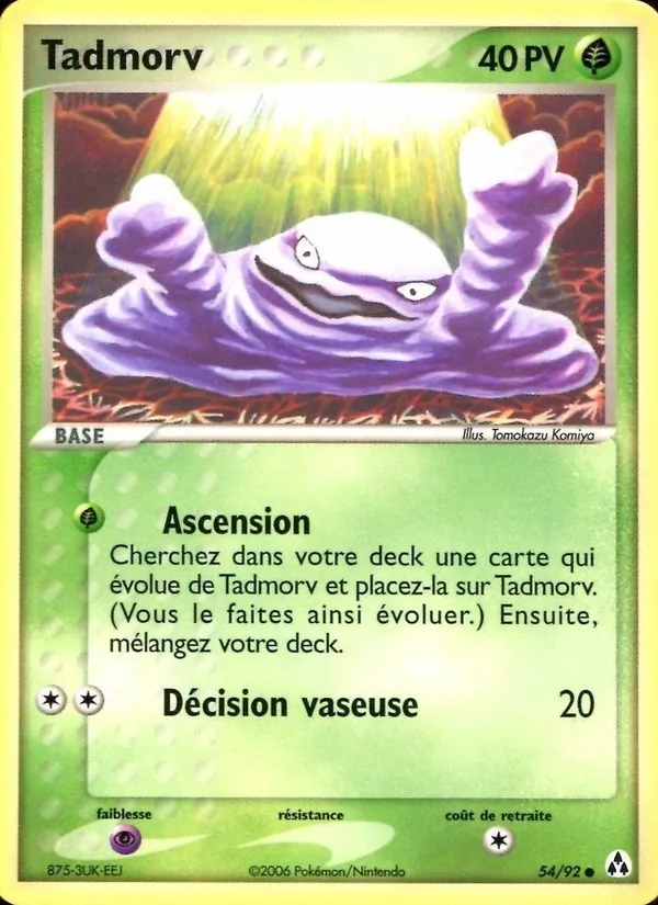 Carte Tadmorv de l'extension EX Créateurs de légendes, numéro 54/92