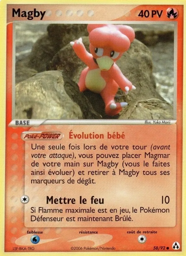 Carte Magby de l'extension EX Créateurs de légendes, numéro 58/92