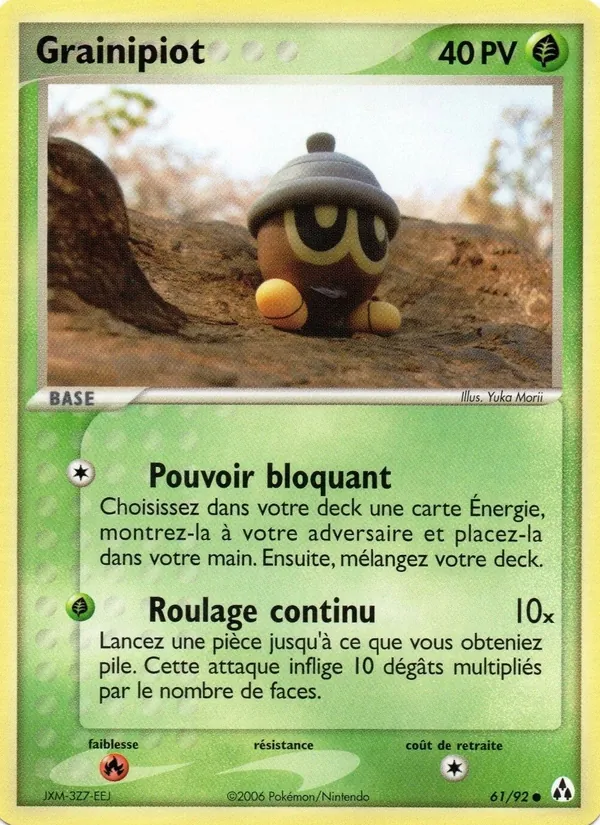 Carte Grainipiot de l'extension EX Créateurs de légendes, numéro 61/92